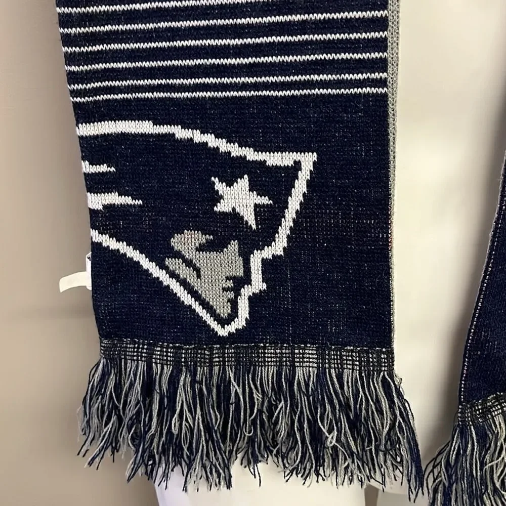 FOCO New England Patriots Winter Reversible Unisex Acrylic Scarf w/ Tassels-OSFM